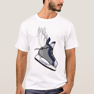 Camiseta coa alas del patín del hockey