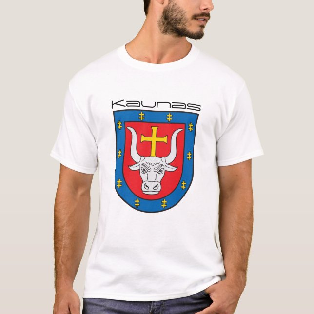 Camiseta CoA viejo de Kaunas en el frente - pequeño Vytis (Anverso)