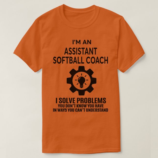 CAMISETA COACH ASISTENTE DE SOFTBALL DISEÑO BONITO (Diseño del anverso)