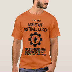 CAMISETA COACH ASISTENTE DE SOFTBALL DISEÑO BONITO