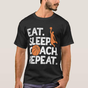 Camiseta Coach Basketball Repeat Assistant Come Sleep