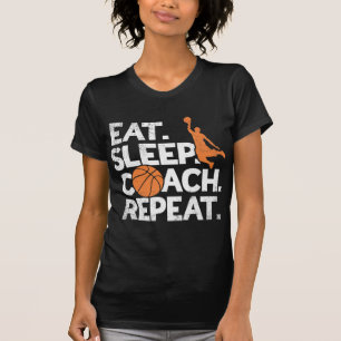 Camiseta Coach Basketball Repeat Assistant Come Sleep