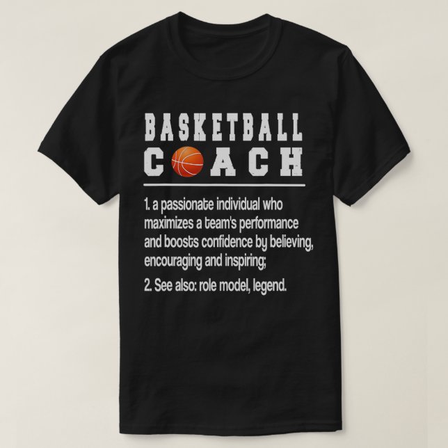 Camiseta Coach de baloncesto Definición Coaching de balonce (Diseño del anverso)