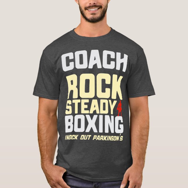 Camiseta Coach de boxeo Rock Steady Beat Parkinsons (Anverso)