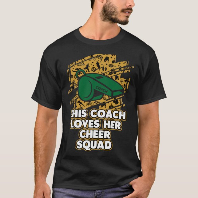 Camiseta Coach Loves Her Cheer Squad  Cheer Coach Humor (Anverso)