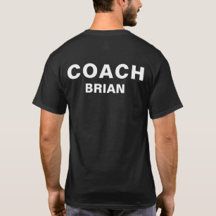 Camiseta Coach personalizado Black Bold Text