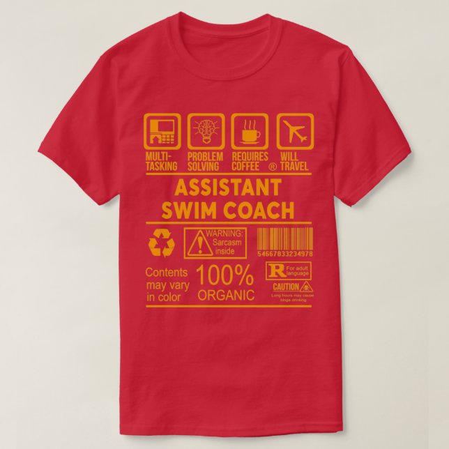 CAMISETA COACH SWIM ASISTENTE BIEN DISEÑO 2017 1 (Diseño del anverso)