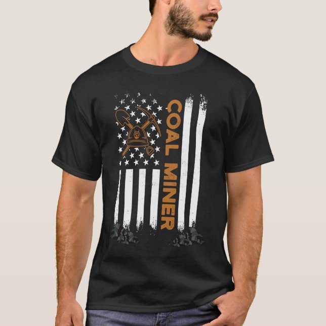 Camiseta Coal Miner Working  Mining Mine Worker (Anverso)