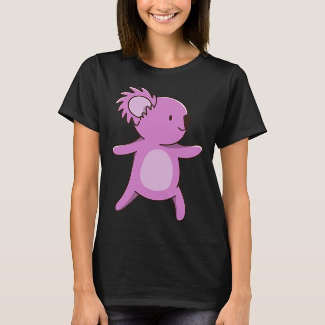 Camiseta coala koala cute australia  yoga pose (Anverso)