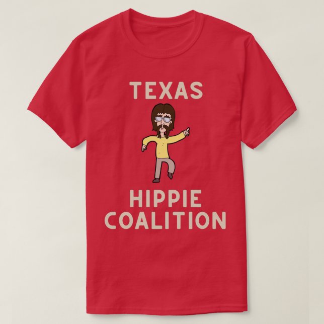 Camiseta Coalición Hippie de Texas  (Diseño del anverso)