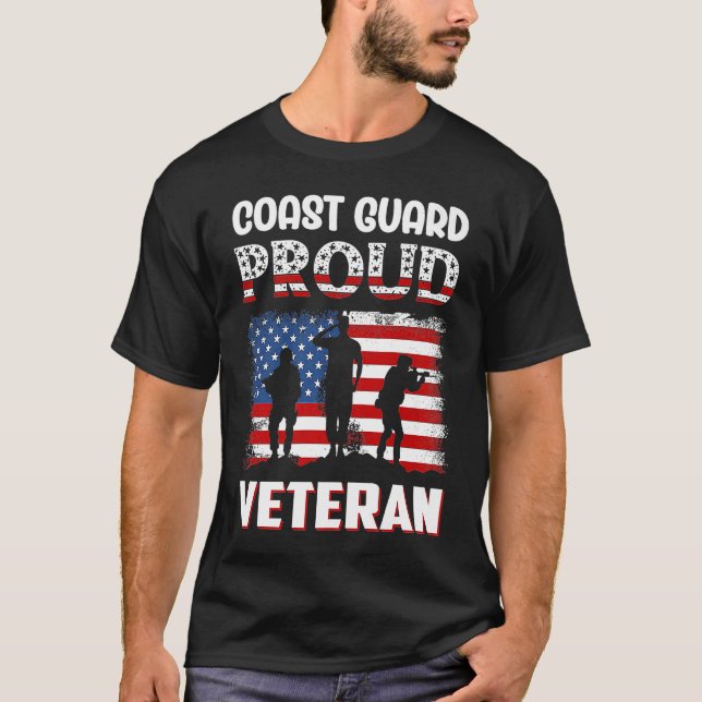 Camiseta Coast Guard Proud Veteran (Anverso)