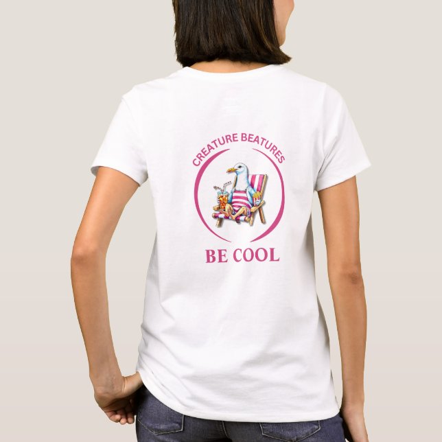 Camiseta Coastal Cartoon dressed up  Seagull – Be Cool (Reverso)