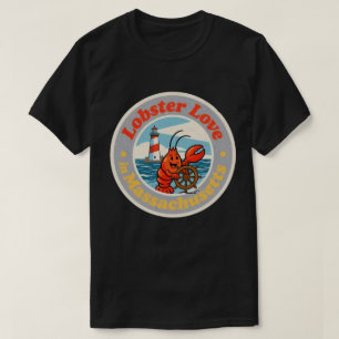 Camiseta Coastal Charm_ Massachusetts Lobster Vintage Style