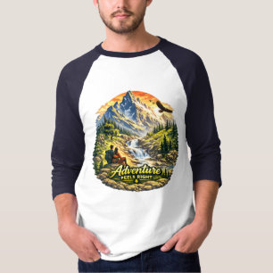 Camiseta Coastal Raglan Adventure Feels Right EE.
