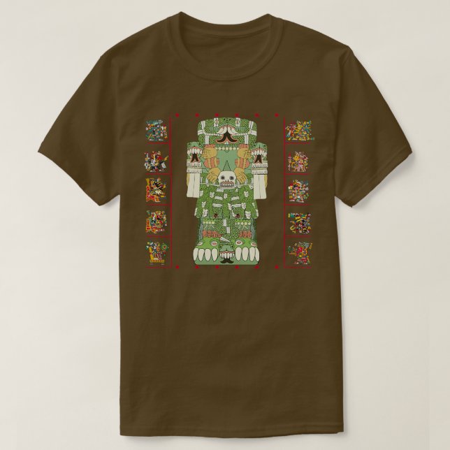 Camiseta Coatlicue Azteca Madre de diosa de la fertilidad d (Diseño del anverso)