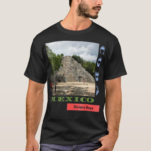 Camiseta Coba México Ruinas Mayas Viajan en souvenirs Photo (Anverso)