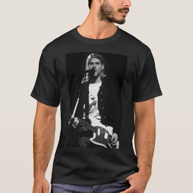 Camiseta Cobain B&W Premium (Anverso)