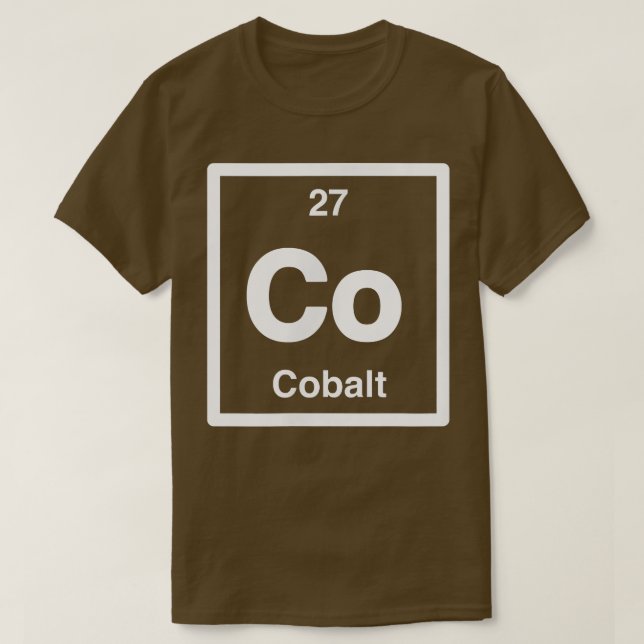 Camiseta Cobalto - Tabla coperiódica de elementos - Ciencia (Diseño del anverso)