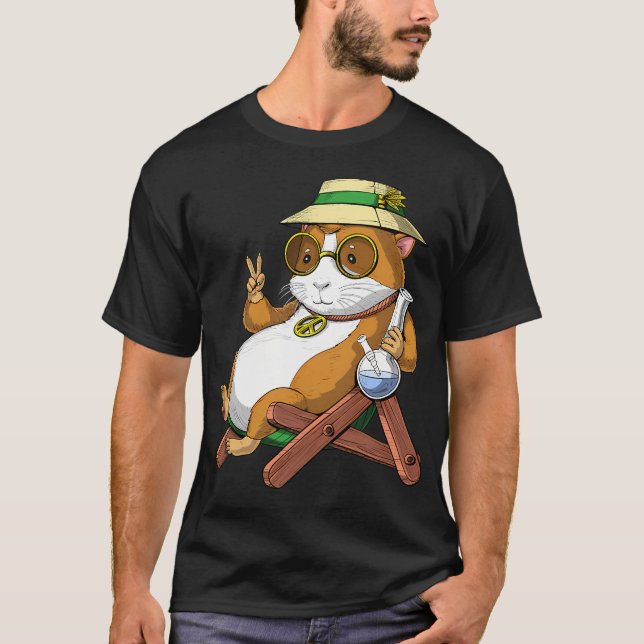 Camiseta Cobaya Hippie drogadicto (Anverso)