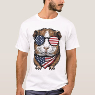 Camiseta Cobaya Patriótica Grabado Antiguo