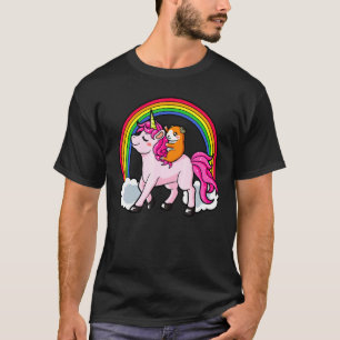 Camiseta Cobaya Unicornio Blanco Caballo Místico Arcoíris C