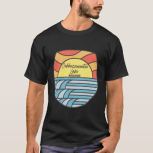Camiseta Cobbosseecontee Lake Maine Me Sunset Souvenir