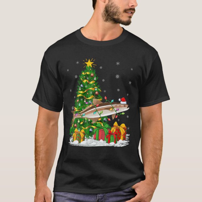 Camiseta Cobia Fish Lover Family Matching Santa Hat Cobia C (Anverso)