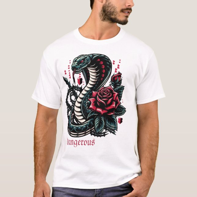 Camiseta cobra peligrosa (Anverso)