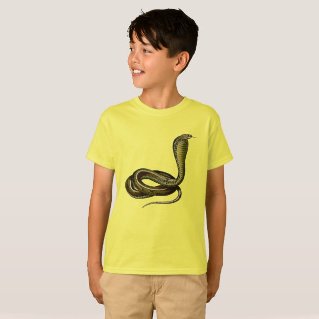 Camiseta Cobra Tee egipcia para jóvenes amantes de las serp (Anverso completo)