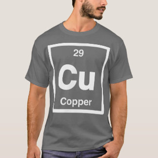Camiseta Cobre - Cu - Tabla periódica de elementos - Cienci