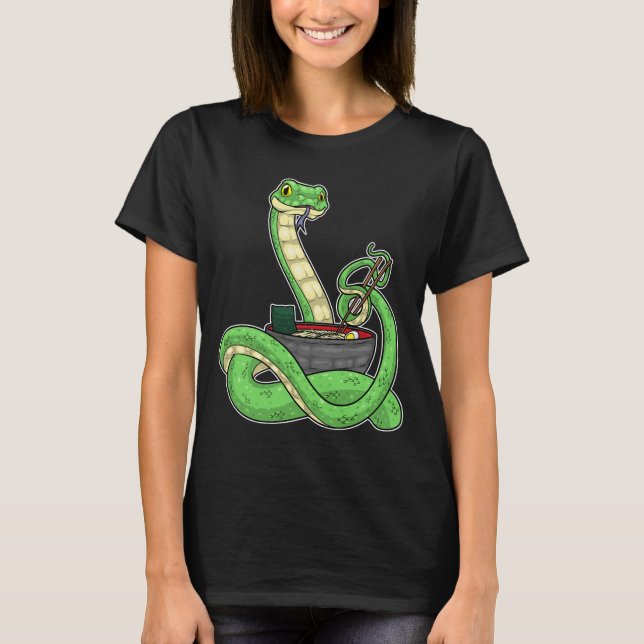 Camiseta Cocción de Ramen de Cocina de Serpiente (Anverso)