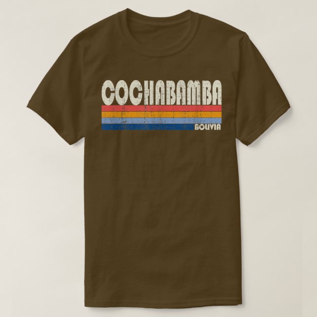 Camiseta Cochabamba estilo retro vintage de los años 80, Bo (Diseño del anverso)