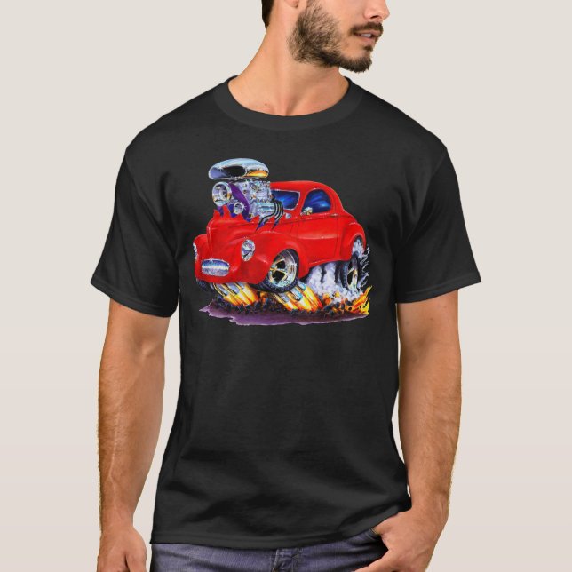 Camiseta Coche 1941 del rojo de Willys (Anverso)