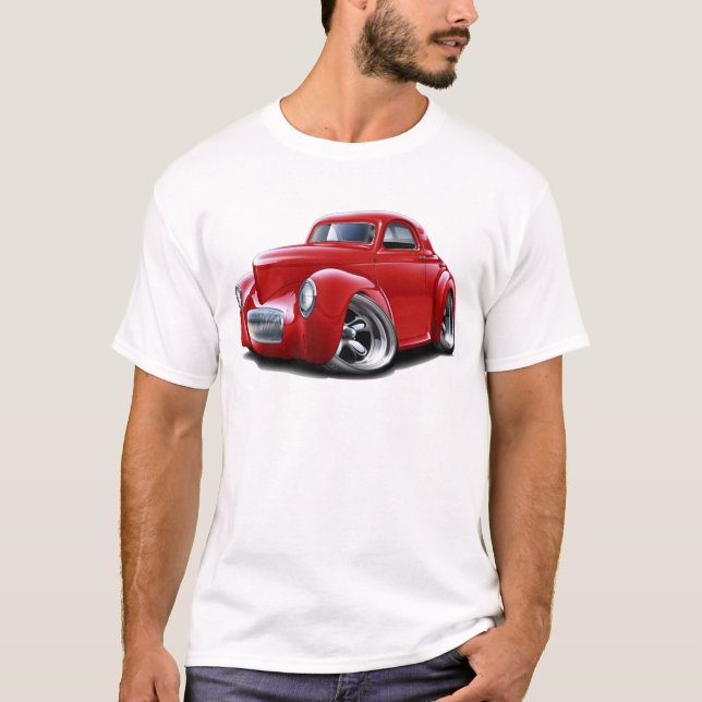 Camiseta Coche 1941 del rojo de Willys (Anverso)