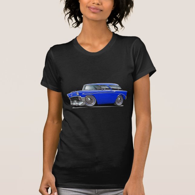 Camiseta Coche 1956 del azul del nómada (Anverso)