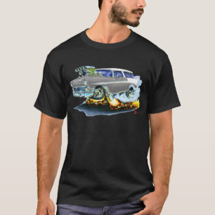Camiseta Coche 1956 del gris del nómada de Chevy