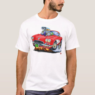 Camiseta Coche 1958-60 del rojo del Corvette