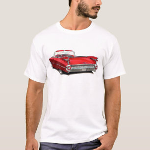 Camiseta Coche 1959 del rojo de Cadillac