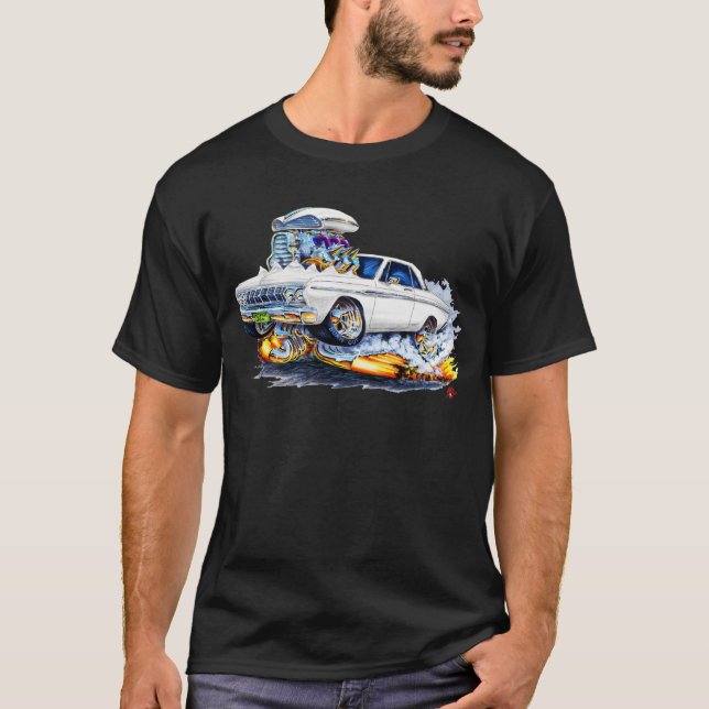 Camiseta Coche 1964 del blanco de Plymouth (Anverso)