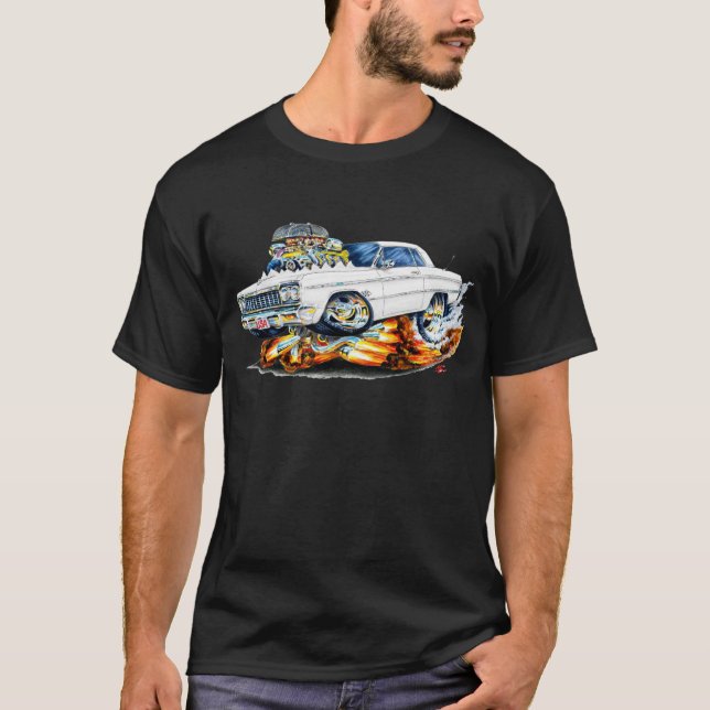Camiseta Coche 1964 del blanco del impala (Anverso)