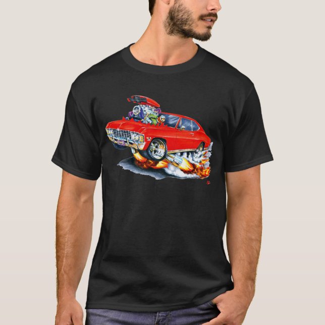 Camiseta Coche 1965-66 del rojo del impala (Anverso)