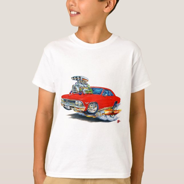 Camiseta Coche 1966 del rojo de Chevelle (Anverso)