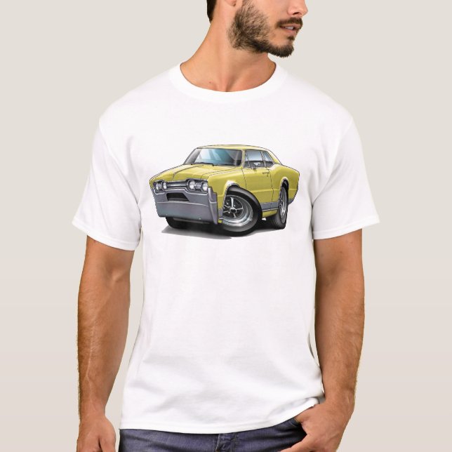 Camiseta Coche 1967 del moreno del machete de Olds (Anverso)
