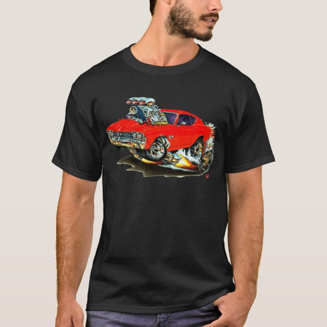 Camiseta Coche 1968-69 del rojo de Chevelle (Anverso)