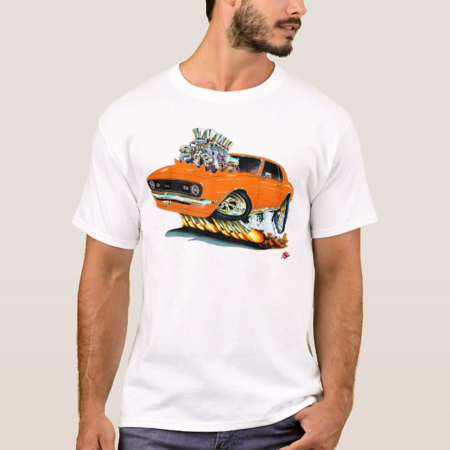 Camiseta Coche 1968 del naranja de Camaro SS (Anverso)
