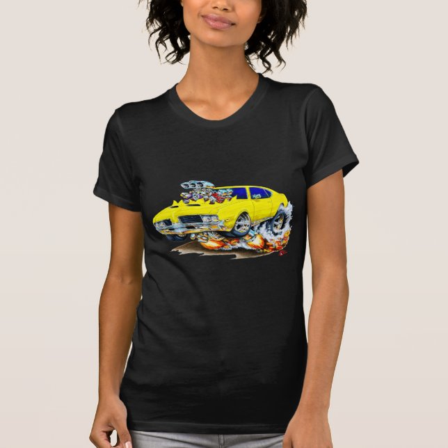 Camiseta Coche 1969 del amarillo del machete de Olds (Anverso)