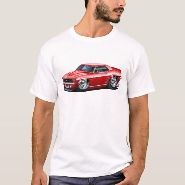 Camiseta Coche 1969 del rojo de Camaro (Anverso)