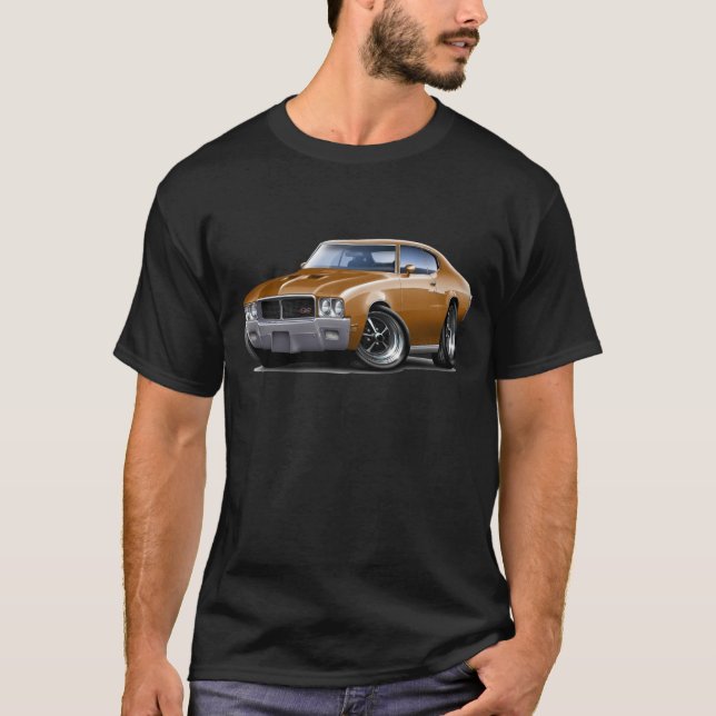 Camiseta Coche 1970-72 de Buick GS Brown (Anverso)