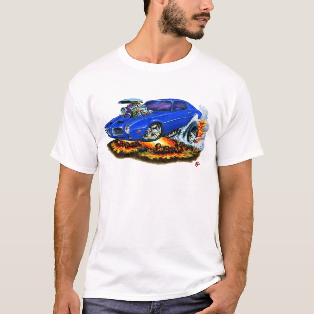 Camiseta Coche 1970-72 del azul de Firebird (Anverso)