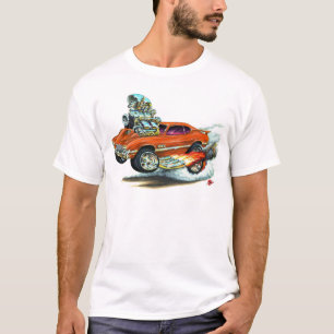 Camiseta Coche 1970-72 del naranja del machete 442 de Olds